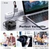 Multi Charging Cable,4.5A 4Ft/2Pack Multi Fast Charger Cable, Retractable USB Cable, 3 in 1 Multi Charge Sync Cable with Lightning/Type C/Micro USB Ports for Samsung Galaxy,iPhone,LG,PS,Tablets & More - Image 4