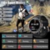 WalkerFit Smart Watch for Men- AMOLED Display, 60 Days Extra-Long Battery, Waterproof Rugged Military Smart Watch,Tactical Smartwatch for Blood Pressure Monitor,Andriod SmartWatch Men,Reloj Hombre - Image 2