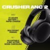 Skullcandy Crusher ANC 2 Over-Ear Noise Canceling Wireless Headphones with Sensory Bass and Charging Cable, 50 Hr Battery, Skull-iQ, Alexa Enabled, Microphone, Works with Bluetooth Devices - Black - Image 2