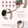 Smart Watches for Women, 1.106" AMOLED Small Screen Smartwatch Answer/Make Call for Android iOS Phones, IP68 Waterproof Fitness Activity Tracker with 100+ Sports, Heat Rate, SpO2, Rose Gold - Image 7