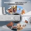 60MP Digital Camera for Photography,4K Digital vlogging Camera for YouTube,16x Combines Professional Optical Zoom,Beginners Cameras with self-Timer Assist Screen,32GB SD Card（Silver） - Image 3