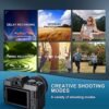 4K Digital Cameras for Photography, 48MP Vlogging Camera for YouTube with Microphone & Tripod Grip, Video Camera with Wide-Angle&Macro Lens, Content Creator Kit & Travel Camera（Black） - Image 4