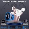 Wireless Earbud Bluetooth 5.3 Headphones 50H Playtime Stereo Bass Ear Buds, in-Ear Earphones with 4 ENC Mic LED Display Noise Cancelling Earbud, Bluetooth Earbud IP7 Waterproof Sport for Android iOS - Image 5