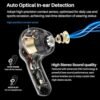 TOZO NC2 Hybrid Active Noise Cancelling Wireless Earbuds, in-Ear Detection Headphones, IPX6 Waterproof Bluetooth 5.3 Stereo Earphones, Immersive Sound Premium Deep Bass Headset, Black - Image 3