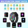Smart Watch, 2.01" Full Touch Screen Smart Watch for Android & iOS Phones with Heart Rate & Blood Oxygen Monitor, 100+ Sport Modes，Voice Assistant, Fitness Smart Watch for Women Men - Image 6