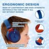 Headphone Kids Volume Limited 85/110dB Wired Over-Ear/On-Earr Foldable Headset with Inline Cable AUX 3.5mm Cord Mic for Boy Girl Child PC Notebook Tablet Blue - Image 7