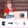 Digital Camera,4K Vlogging Camera for YouTube,64MP MP3 Player Kids Camera,2.8" IPS Screen Cameras for Photography,Auto Focus,18X Zoom,10 Filters,Portable Cheap Photography Camera for Students-Pink - Image 7