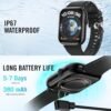 Smart Watch, 2.01" Full Touch Screen Smart Watch for Android & iOS Phones with Heart Rate & Blood Oxygen Monitor, 100+ Sport Modes，Voice Assistant, Fitness Smart Watch for Women Men - Image 7
