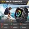 Military Smart Watch for Men 5ATM Waterproof with Call 2.02" Large Screen Rugged Outdoor Tactical Smartwatch with Compass Fitness Watch with Heart Rate Blood Pressure Monitor for iPhone Android Phone - Image 3