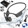 Swimming Bone Conduction Headphones, IP68 Waterproof, Built-in 64G Memory, Open-Ear Wireless Bluetooth Underwater Earphones with MP3 Mode for Running, Cycling and Working Out