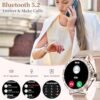 Smart Watches for Women (Answer/Make Call) with Diamonds, 1.3”HD Screen Bluetooth Smartwatch for Android iOS Phones, IP68 Waterproof Fitness Activity Trackers with Heart Rate/SpO2/BP/Sleep Monitor - Image 3