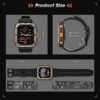 Military Smart Watch for Men with Blood Pressure (Answer/Make Call), Rugged Tactical Smartwatch for Android and iPhone, 10 ATM Waterproof Outdoor Sports Fitness Tracker with Heart Rate, Sleep Monitor - Image 8