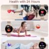 Smart Watches for Women, 1.106" AMOLED Small Screen Smartwatch Answer/Make Call for Android iOS Phones, IP68 Waterproof Fitness Activity Tracker with 100+ Sports, Heat Rate, SpO2, Rose Gold - Image 4