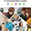 Wonlex Newest 4G Kids Smartwatch with SIM Card, 1.4" GPS Smart Watch for Kids, Boys Girls Phone Watch With Temperature HR BP Monitor, Video Calls, SOS, Camera, Pedometer, Alarm, Music Player(Black) - Image 2