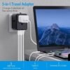 Criacr Universal Travel Adapter, One International Wall Charger AC Plug Adaptor with 3 USB Ports and Type-C for USA EU UK AUS - Image 5