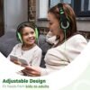rockpapa Comfort Kids Headphones for School, Lightweight Childrens Boys Girls Teens Over-Ear Headphones Wired 3.5mm for CD DVD Player Tablet Phone Travel Black/Green - Image 4