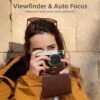 Upgraded 4K Digital Camera with Leather Case, 48MP Vlogging Cameras for Photography and Video with Viewfinder, Point and Shoot Camera for YouTube with 32G Card & 2 Batteries - Image 2
