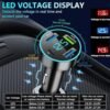 Car Charger 86W Super Fast Charging with USB PD&QC 5.0(Voltmeter&LED Lights) Universal Quick Charge for 12-24V Car Cigarette Lighter Plug,Compatible with All Smartphones (PD+3USB) - Image 3