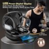 Wireless Earbuds Bluetooth Headphones 80hrs Playback Ear Buds Power Display with Noise Canceling Mic with Earhooks for Sports/Workout/Running, Black - Image 7