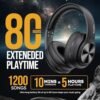 Wireless Bluetooth Headphones Over Ear, 80H Playtime, 3EQ Sound Modes, HiFi Stereo Headphones with Deep Bass Microphone, Foldable Bluetooth 5.3 Headphones for Smartphone/PC/Computer - Image 2