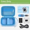 Digital Camera Case Compatible with VAHOIALD FHD 1080P/ for CAMKORY Digital Point and Shoot/for KODAK PIXPRO FZ45-BK 16MP Vlogging/for IWEUKJLO/for Nsoela, Holder for SD Card More- Blue (Box Only) - Image 2