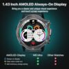 WalkerFit Smart Watch for Men- Answer/Dial Calls with 110 Sport Models,IP68 Waterproof Fitness Watch with Heart Rate Monitor,Android Smart Watch for iPhone Compatible, 1.43" AMOLED Display, Steel Band - Image 5