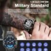 Smart Watches for Men Answer/Make Call, 1.39" HD Military Smartwatch for Android iOS 400mAh Activity Fitness Tracker 100+ Sport Modes IP67 Waterproof Calorie Heart Rate SpO2 Sleep Monitor - Image 2