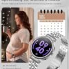 VANZAVANZU Smart Watch for Women, 1.27” Fitness Tracker Watch with Bluetooth Calls, Heart Rate/Sleep / SpO2 / Stress Monitor, 110+ Sport Modes for Android & iPhone (Silver) - Image 4