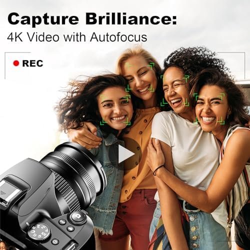 NBD Digital Cameras for Photography & Video, 4K & 64MP 40 X Zoom Vlogging Camera for YouTube with WiFi & App Control, Flash & HDMI Output, 32GB SD Card(2 Batteries) W2 - Image 4
