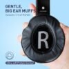 AILIHEN Headphones Wired with Microphone & Volume Control, Over-Ear Foldable Noise Isolation Headsets 3.5mm for Teens Adult (Grey) - Image 2