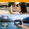 4K Digital Cameras for Photography - lovpo 56MP Autofocus Vlogging Camera for YouTube with Front and Rear Lens, 18X Zoom, WiFi Point and Shoot Camera with SD Card, 3" HD Screen, 2 Batteries - Image 2