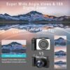 Digital Camera for Photography, 4K Vlog Camera with 4 Changeable Colors, Dual Cam Front and Rear, 7 Color Filters, 140°Wide Angle, 18X Zoom, 64G TF Card & Hand Strap, A01 - Image 5