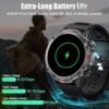 WalkerFit Smart Watch for Men- AMOLED Display, 60 Days Extra-Long Battery, Waterproof Rugged Military Smart Watch,Tactical Smartwatch for Blood Pressure Monitor,Andriod SmartWatch Men,Reloj Hombre - Image 4