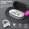 Bluetooth Headphones Noise Canceling 4 Mics Clear Call Stereo Bass Sound 60H Playtime Wireless Charging Case Over Ear Earphones LED Digital Display Headset with Earhooks for Sports Running Workout Gym - Image 4