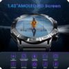 Smartwatch for Men Android iPhone Watch: Smart Watch Answer/Make Call with Heart Rate Blood Pressure Pedometer Compass Barometer Sport Fitness Tracker 1.43" AMOLED Waterproof Outdoor Men's Watches - Image 3