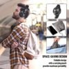 Bluetooth Headphones Over Ear, 68H Playtime and 3 EQ Music Modes Wireless Headphones with Microphone/Deep Bass, HiFi Stereo Foldable Lightweight Headset for PC Home Travel Office （Black - Image 5