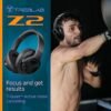 TREBLAB Z2 Foldable Bluetooth Over Ear Headphones - Noise Cancelling Headphones with Mic, Signature-HD Sound, 35H Playtime, Over The Ear Wireless Bluetooth Headphones for Gym, Work, TV, Calls (Black) - Image 5