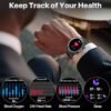WalkerFit Smart Watch for Men- Answer/Dial Calls with 110 Sport Models,IP68 Waterproof Fitness Watch with Heart Rate Monitor,Android Smart Watch for iPhone Compatible, 1.43" AMOLED Display, Steel Band - Image 3