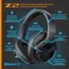 TREBLAB Z2 Foldable Bluetooth Over Ear Headphones - Noise Cancelling Headphones with Mic, Signature-HD Sound, 35H Playtime, Over The Ear Wireless Bluetooth Headphones for Gym, Work, TV, Calls (Black) - Image 6