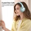 AUSDOM Wireless Noise Cancelling Headphones Bluetooth, E7 Over-Ear ANC Headphones with Microphone, 50Hrs Playtime, Hi-Fi Stereo Sound, USB C Charge, Comfortable Earpads for Travel Work, Mint Green - Image 4