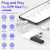 SD Card Reader for iPhone 5-in-1 Universal Memory Card USB Reader USB-C Lightning to Camera SD/TF Card Reader Compatible with iPhone Samsung Huawei All Cellphone Laptop Computer (Plug and Play) - Image 2