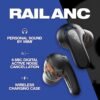 Skullcandy Rail ANC In-Ear Noise cancelling Wireless Earbuds, 27 Hr Battery, Microphone, Works with iPhone Android and Bluetooth Devices - True Black - Image 2