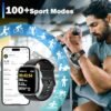 Smart Watch Bluetooth Call - Alexa Built-in 1.83" HD Screen Fitness Smartwatch for Men Women with Sleep/spO2/Heart Rate Monitor,IP68 Waterproof IDW26 Smart Watches for Android iOS,Black - Image 6