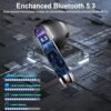 Wireless Earbud, Bluetooth Headphones 5.3 Stereo Bass 42H in-Ear Earphones 2024 Noise Cancelling Ear Buds 4 ENC Mic Call Bluetooth Earbud USB-C LED Display IP7 Waterproof Sport Headset for Android iOS - Image 2