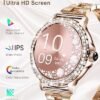 Smart Watches for Women (Answer/Make Call) with Diamonds, 1.3”HD Screen Bluetooth Smartwatch for Android iOS Phones, IP68 Waterproof Fitness Activity Trackers with Heart Rate/SpO2/BP/Sleep Monitor - Image 6