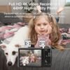 Black Digital Camera 2024 Newest 4K 44MP Digital Cameras for Teens, Digital Point and Shoot Camera for Kids with 16X Zoom, 64GB SD Card, Compact Small Camera for Boys Girls Teens Kids Gift - Image 3