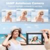 5K Digital Camera 2024 Upgraded 10X Optical Vlogging Camera with Front and Rear Lens, 56MP AutoFocus Cameras for Photography, Touch Screen, Flash, Compact Travel Camera with 64GB Card, 2 Batteries - Image 5