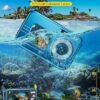 Underwater Camera, 4K Waterproof Camera with 64GB Card 48MP Autofocus Selfie Dual Screens 11FT Underwater Camera for Snorkeling Waterproof Compact Portable Digital Camera, 2 Batteries - Image 3