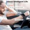 Smart Watch Bluetooth Call - Alexa Built-in 1.83" HD Screen Fitness Smartwatch for Men Women with Sleep/spO2/Heart Rate Monitor,IP68 Waterproof IDW26 Smart Watches for Android iOS,Black - Image 3
