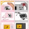 Digital Camera, FHD 1080P Kids Camera with Neck Lanyard 32GB Card Battery, Anti-Shake 16X Digital Zoom, 44MP Point Shoot Cameras, Compact Portable Small Gift Camera for Kid Teen Student Girl Boy(Pink) - Image 7